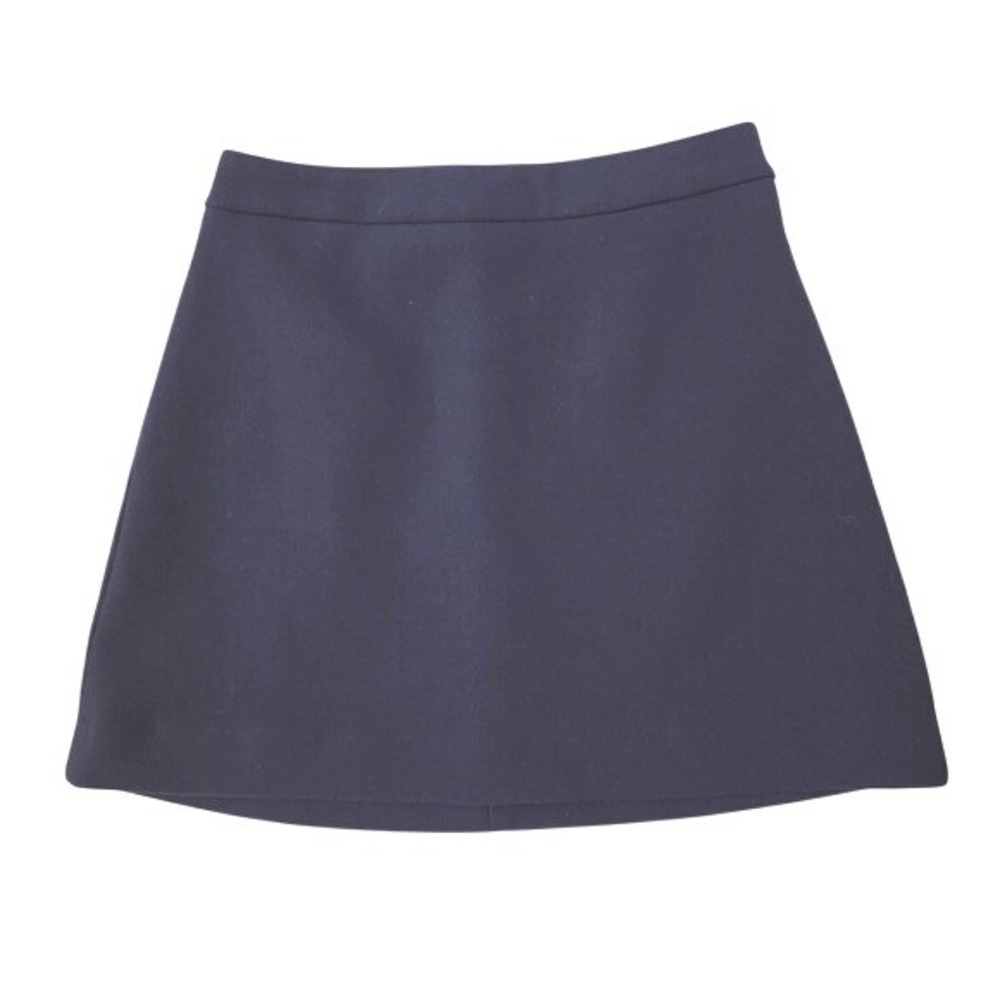 Express Navy Blue A-Line Mini Skirt Size 0 Back Zip Lined Career Casual